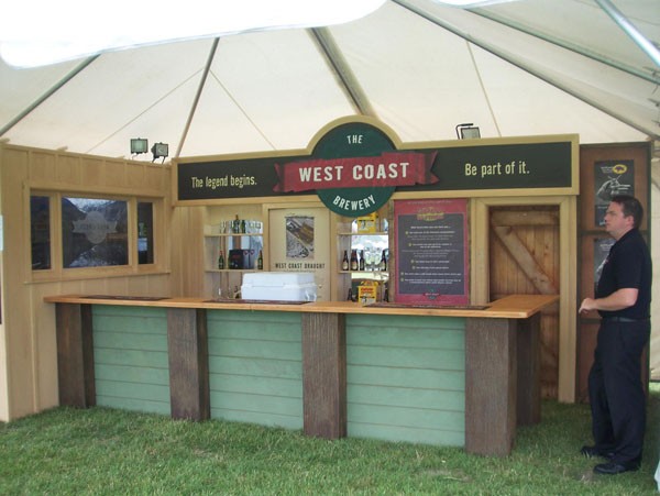 Recently West Coast Brewery had its flash bar stolen in Auckland